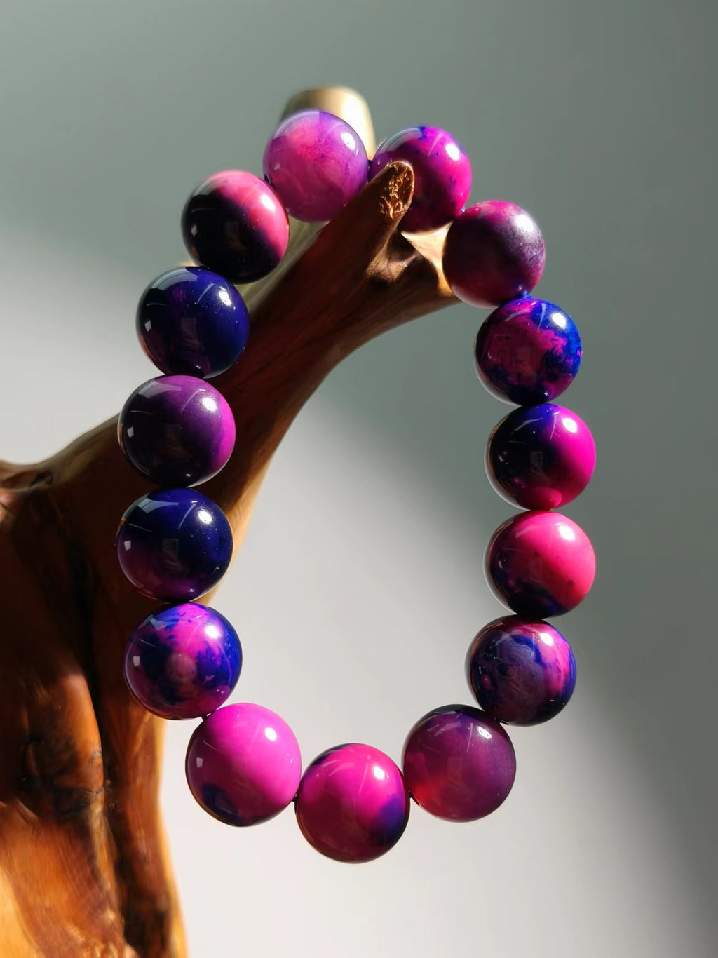 Agate Purple Violet Bracelet 14mm