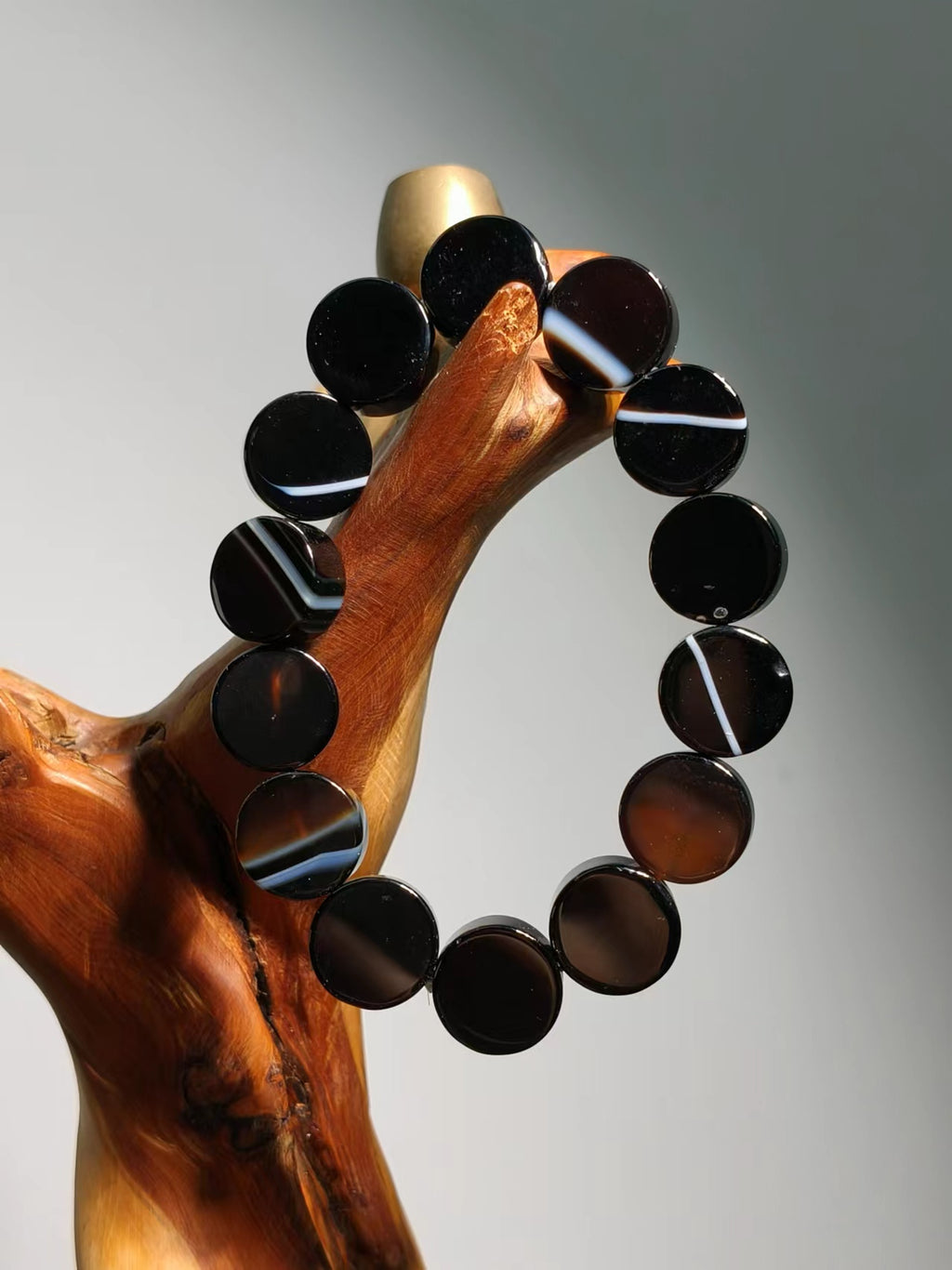 Agate Red & Black Cake Bracelet