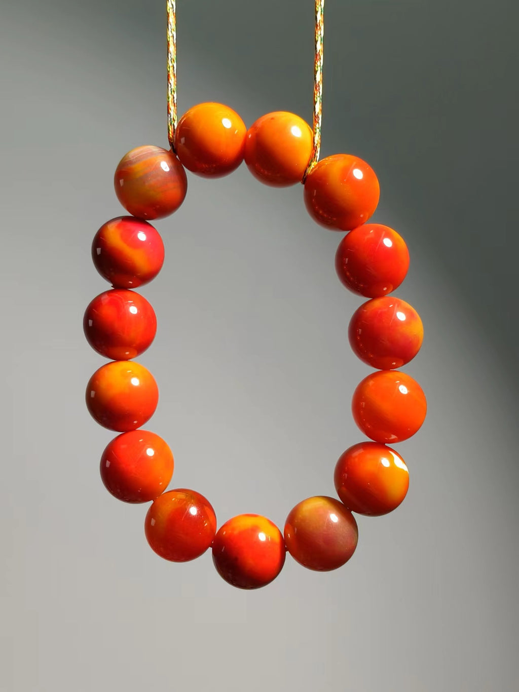 Agate Red Lace Bracelet 14mm