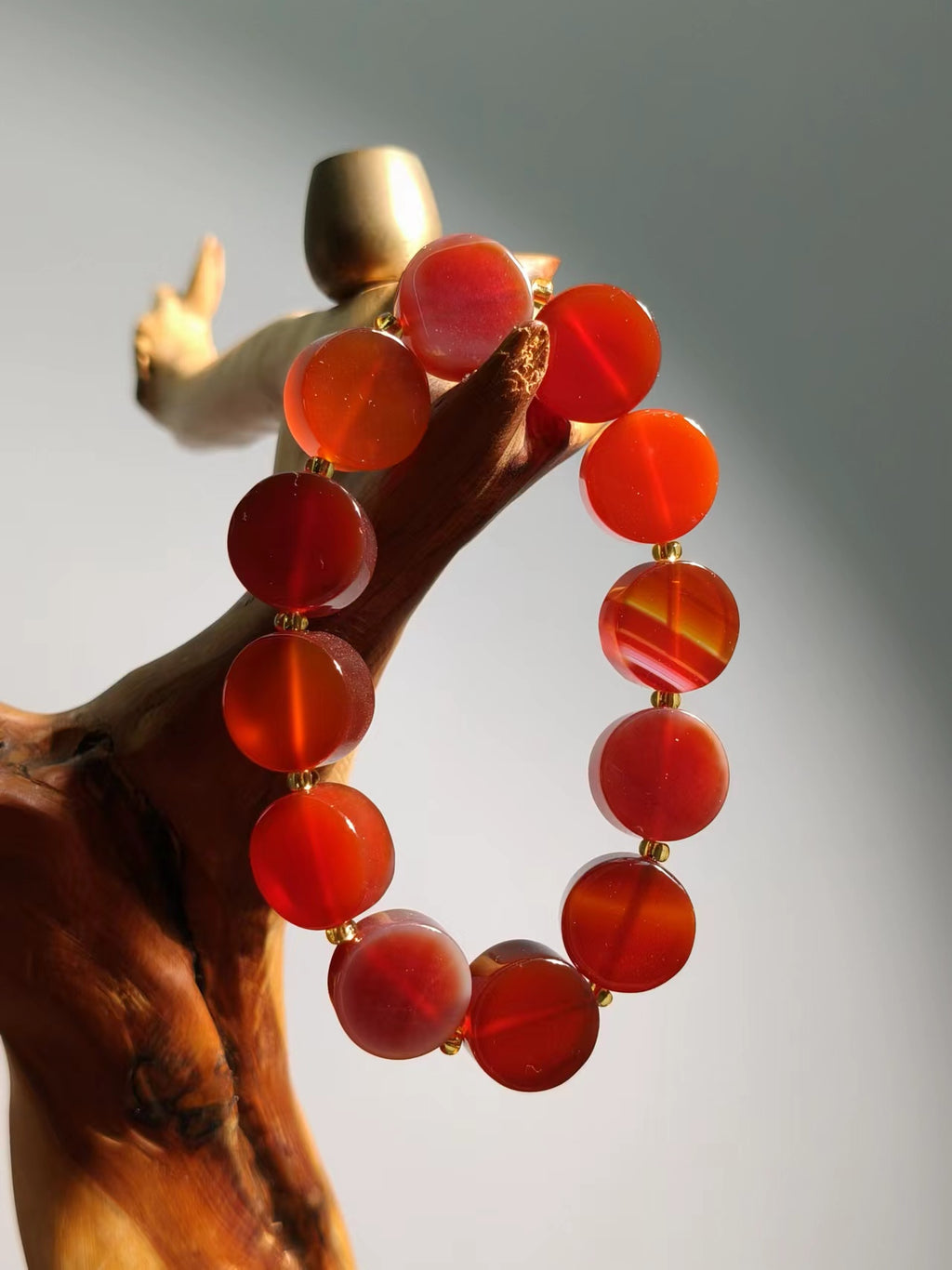 Agate Red & Black Cake Bracelet