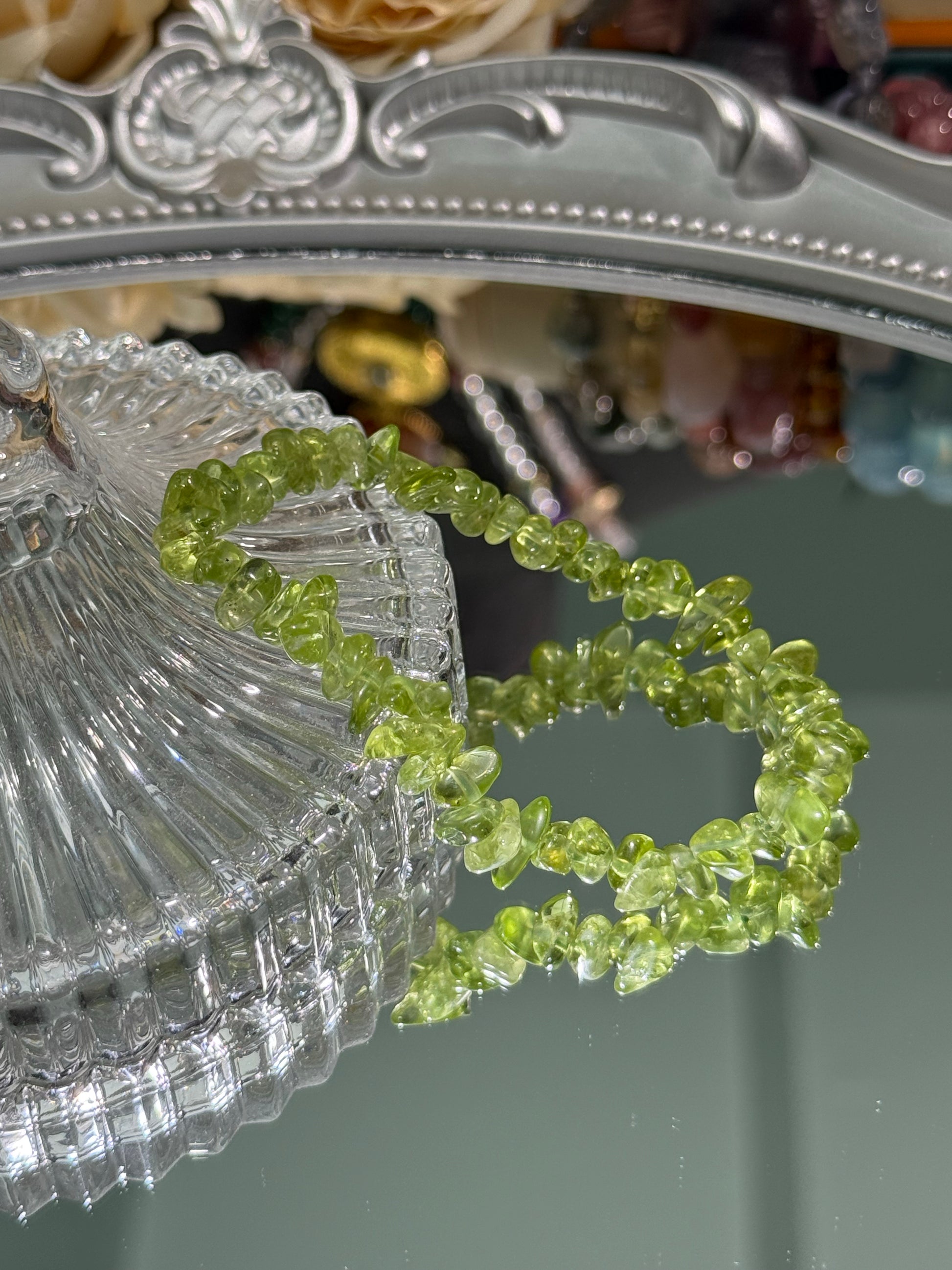 Peridot Bracelet -High Quality - High Clarity Crushed/Single Strand/Triple Strand