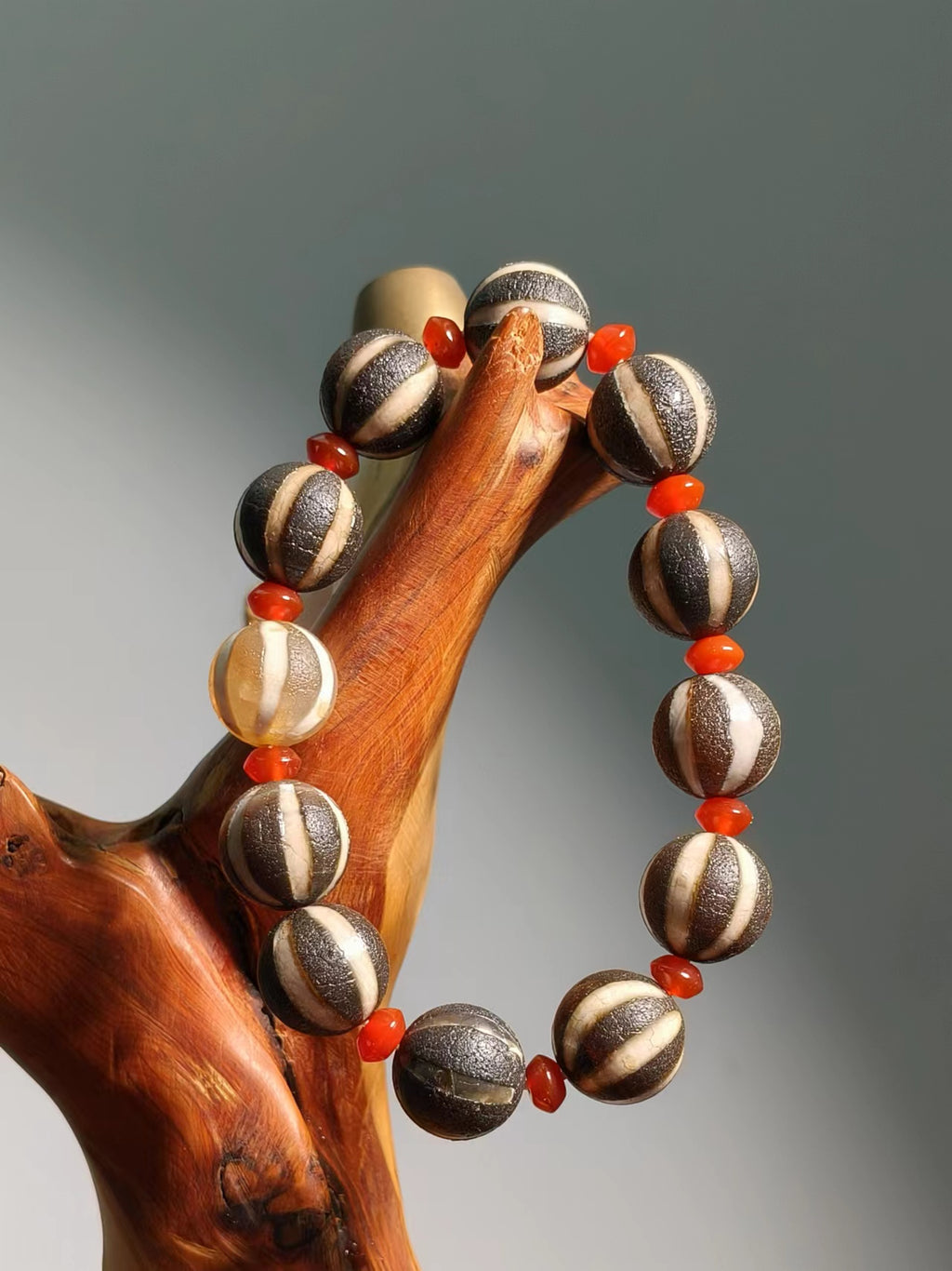 Agate Football Dzi Beads Bracelet
