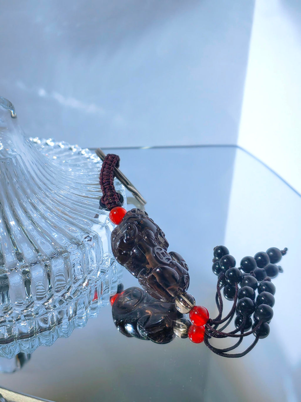 Icy Obsidian Pixiu KetChain