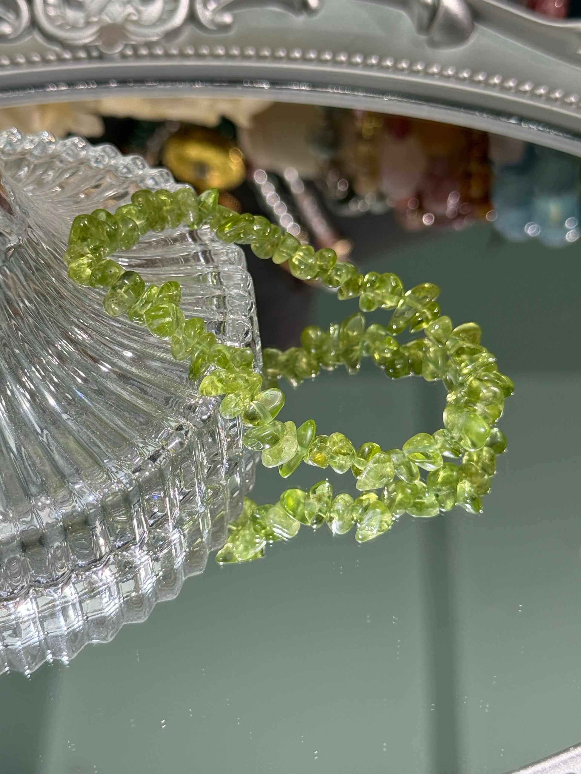 Peridot Bracelet -High Quality - High Clarity Crushed/Single Strand/Triple Strand