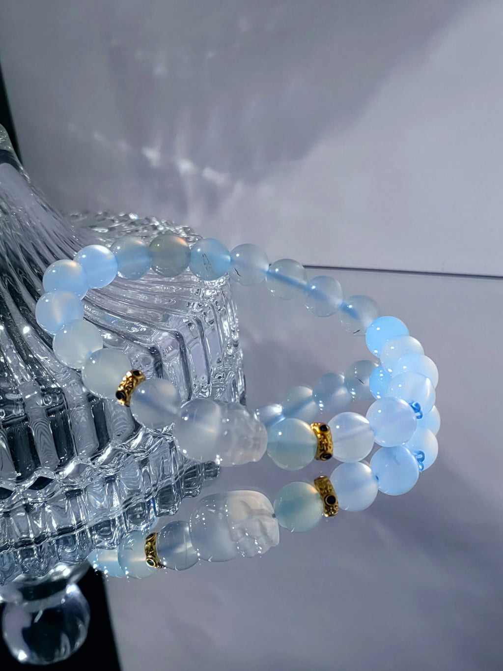 Sky Blue Agate with Pixiu Bracelet