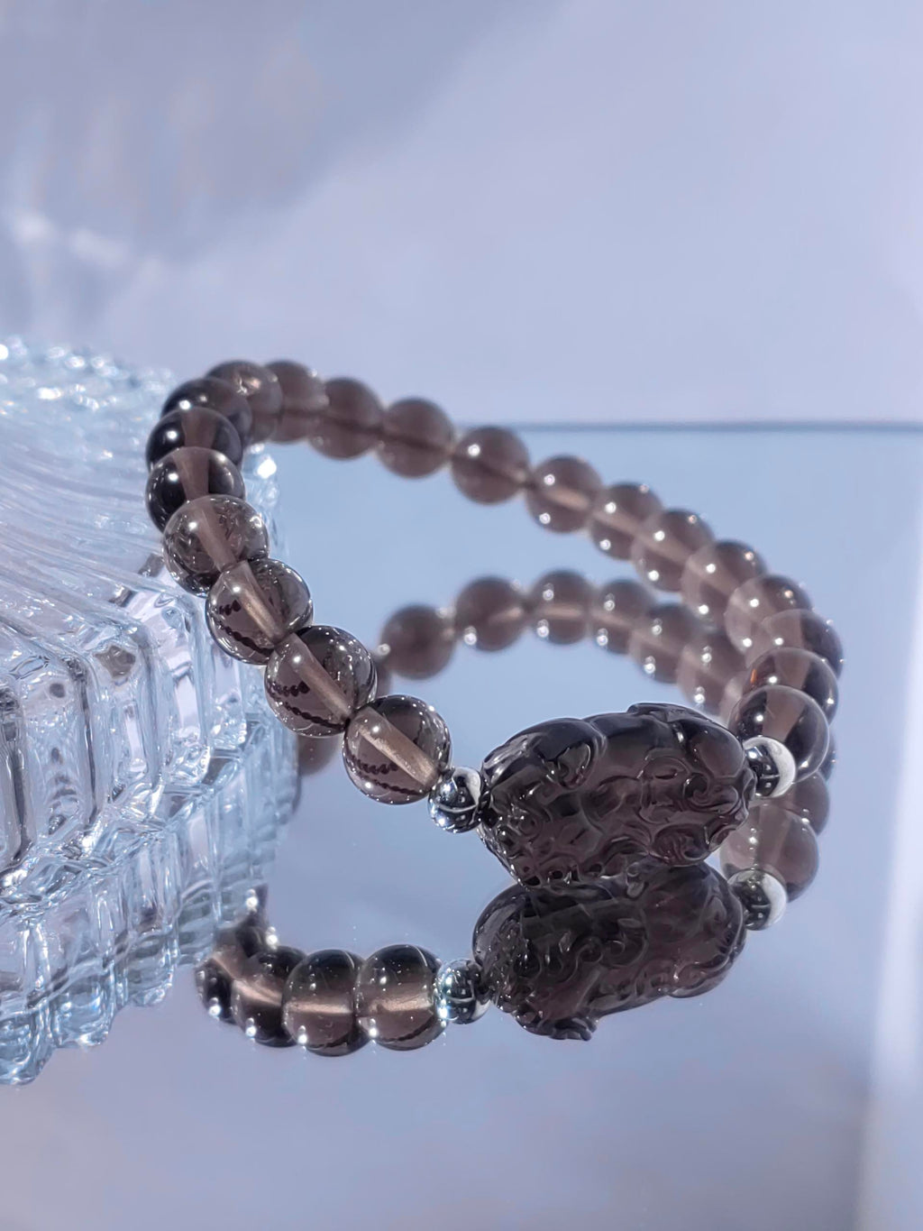 Icy Obsidian With Pixiu Bracelet 8mm