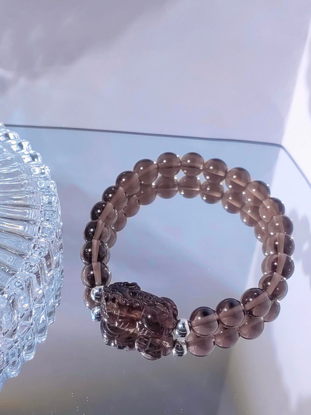 Icy Obsidian With Pixiu Bracelet 8mm