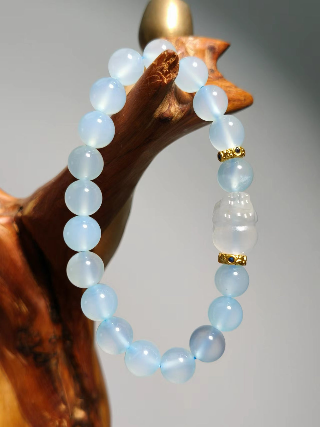 Agate Light Blue & PiXiu Bracelet